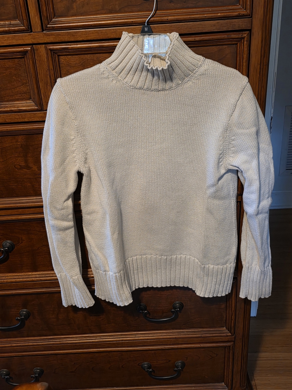 J. Crew Light Cream Turtleneck Pullover Sweater